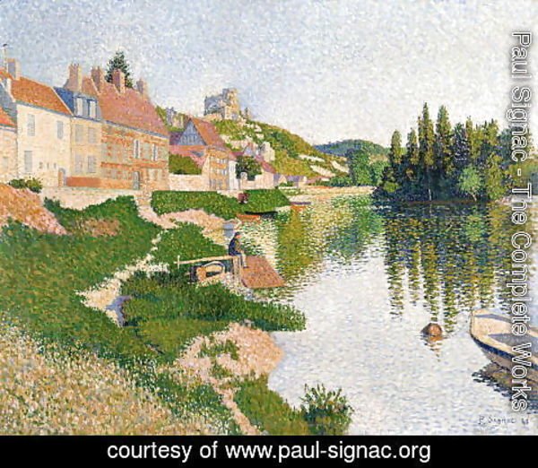 Paul Signac - The River Bank, Petit-Andely, 1886