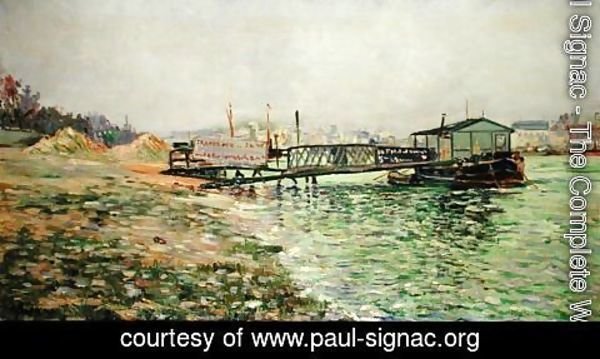 Paul Signac - The Seine at Quai St. Bernard, c.1886