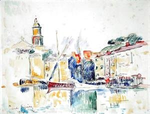Paul Signac - French Port of St. Tropez, 1914