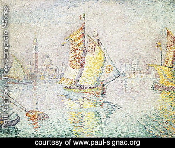 Paul Signac - The Yellow Sail, Venice, 1904