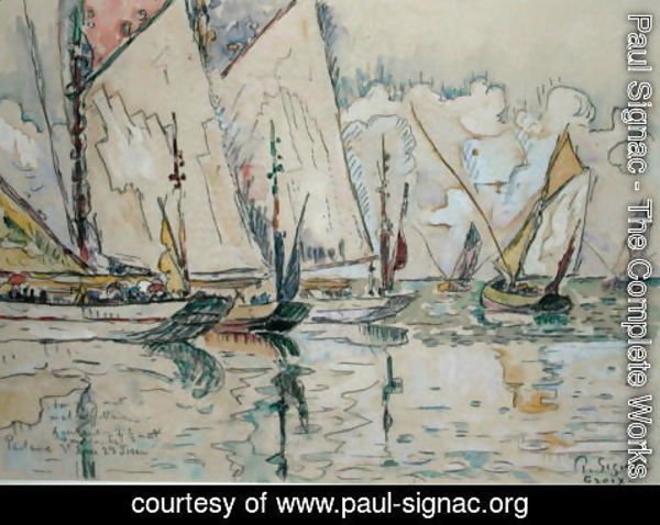 Paul Signac - Departure of Three-Masted Boats at Croix-de-Vie
