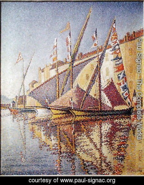 Paul Signac - Sailing Boats in St. Tropez Harbour, 1893