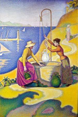 Paul Signac - Young women of Provence at the well, 1892