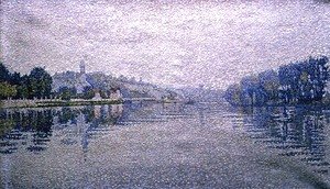 Paul Signac - View of the Seine at Herblay, 1889