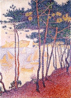 Paul Signac - Sailing boats and pine trees, 1896