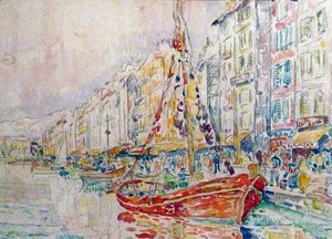 Paul Signac - An Old port of Marseille