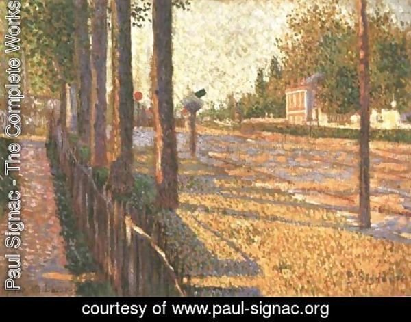 Paul Signac - The Railway Junction at Bois-Colombes, or La Route Pontoise, 1886