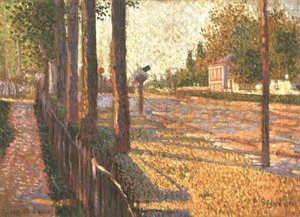 Paul Signac - The Railway Junction at Bois-Colombes, or La Route Pontoise, 1886