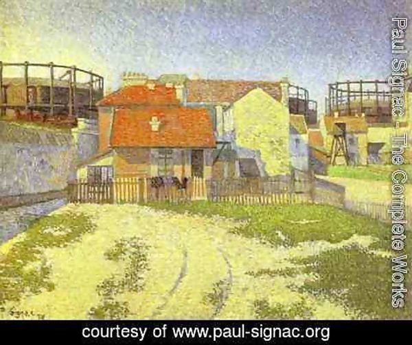 Paul Signac - Gasometers at Clichy, 1886