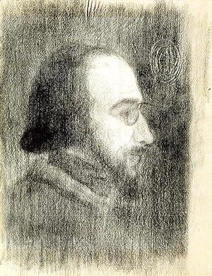 Paul Signac - Erik Satie (1866-1925) c.1886