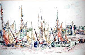 Paul Signac - La Rochelle: Boats