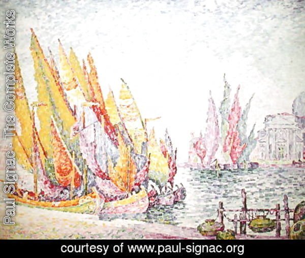 Paul Signac - Venice, Sailing Boats, 1908