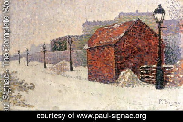 Paul Signac - Snow, Butte Montmartre, 1887