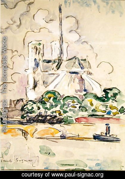 Notre-Dame, 1925 by Paul Signac | Oil Painting | paul-signac.org