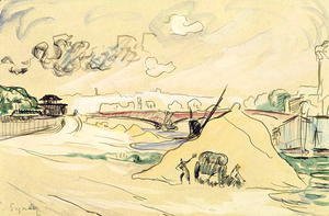 Paul Signac - The Pile of Sand, Bercy, 1905