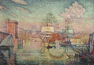 Paul Signac - Entrance to the Port of Marseille, 1918