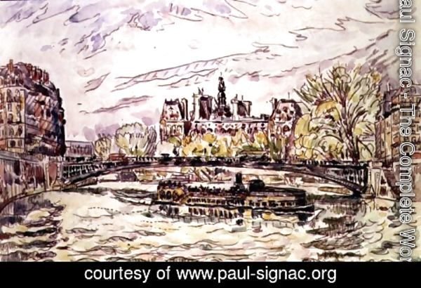 Paul Signac - Pont Louis-Phillipe, Paris, 1928