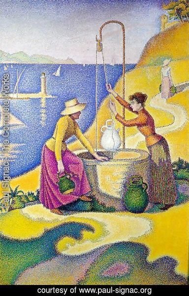 Paul Signac - Young women of Provence at the well, 1892
