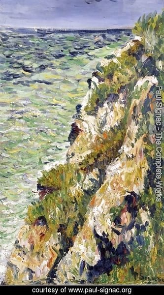 Paul Signac - Port-en-Bessin, a Cliff