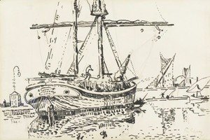Paul Signac - Docked Ship