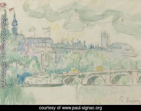 Paul Signac Paris, le Pont Neuf Painting Reproduction