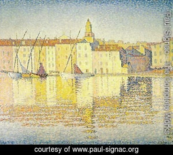 Paul Signac - Houses in the Port of Saint-Tropez