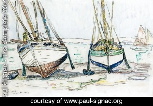 Paul Signac - Fishing boats, Lomalo