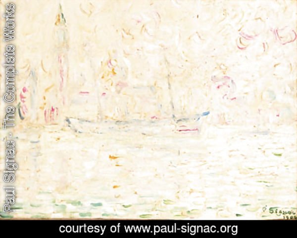 Paul Signac - Bateaux a Venise