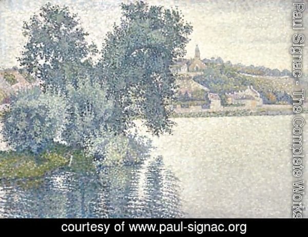 Paul Signac - Herblay. Temps gris. Saules