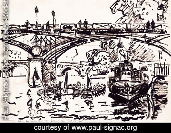 Paul Signac - La marine de guerre au pont