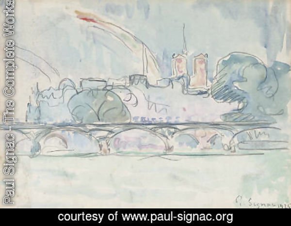 Paul Signac - Le Pont des Arts et Notre Dame