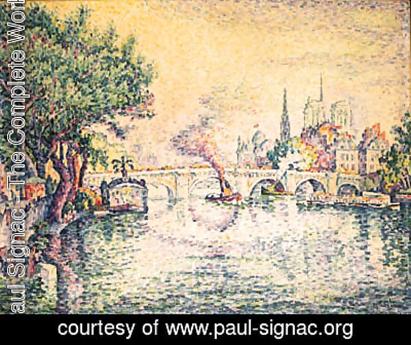 Paul Signac - Le Pont-Neuf (Notre-Dame de Paris vue du Pont-Neuf)