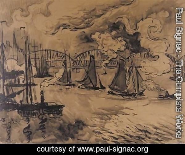 Paul Signac - Rotterdam, la Meuse