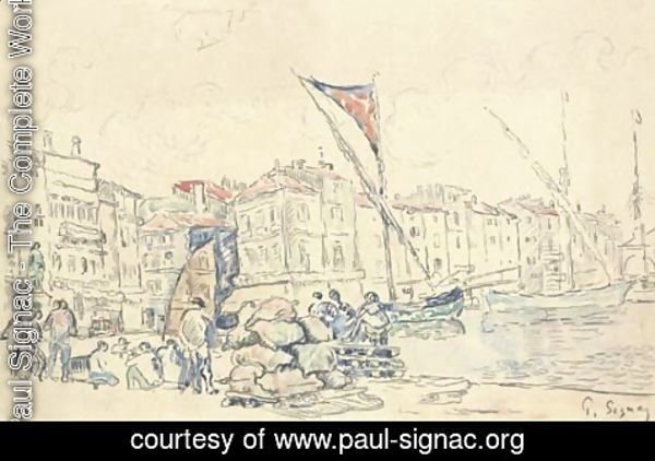 Paul Signac - Saint-Tropez, Le port