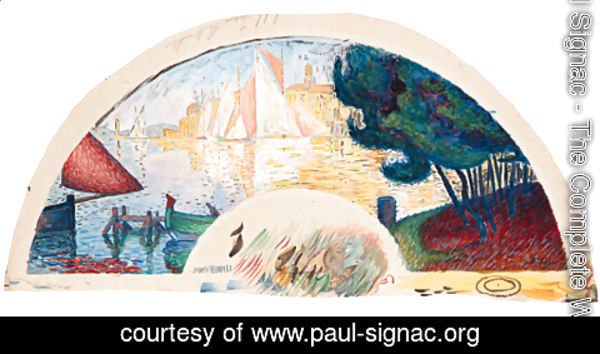 Paul Signac - Saint-Tropez, pins et voiles