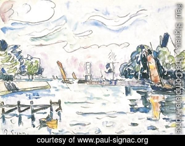 Paul Signac - Vue du port, Trieux