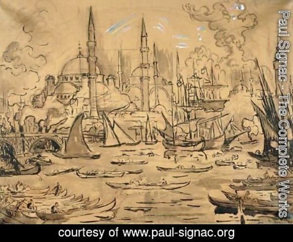 Paul Signac - La Mosquee De Sainte Sophie