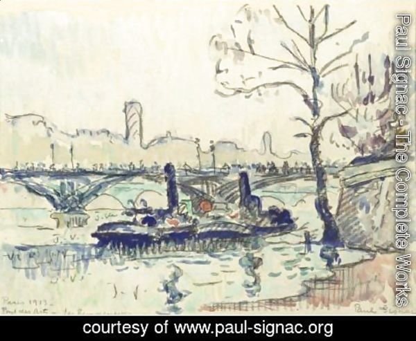 Paul Signac - Paris, Pont Des Arts- Les Remoroqueurs