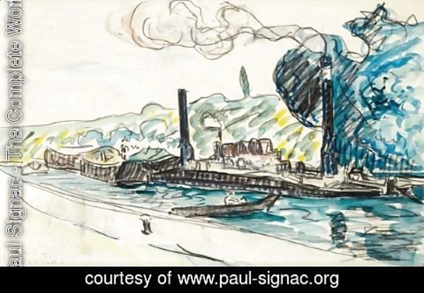 Paul Signac - Peniches Sur La Seine