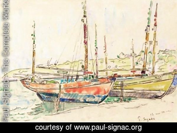 Paul Signac - Barques Sur La Berge