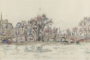Paul Signac - Le Vert-Galant A Paris