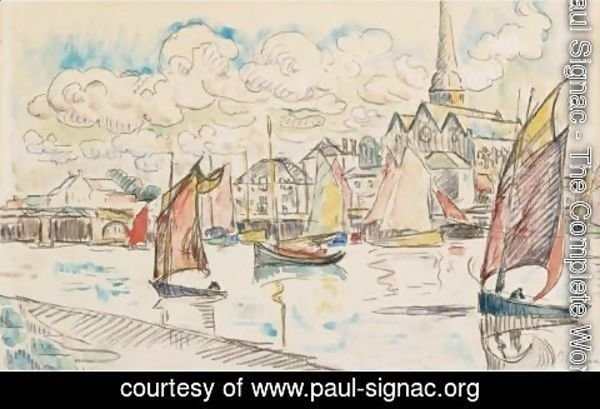Paul Signac - Voiliers Dans Le Port