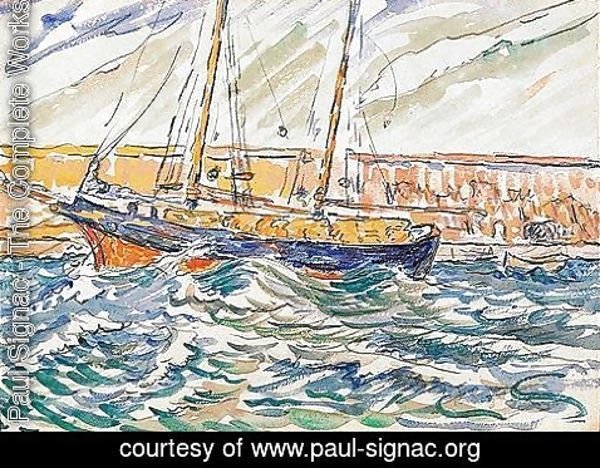 Paul Signac - Bateau de paeche au port