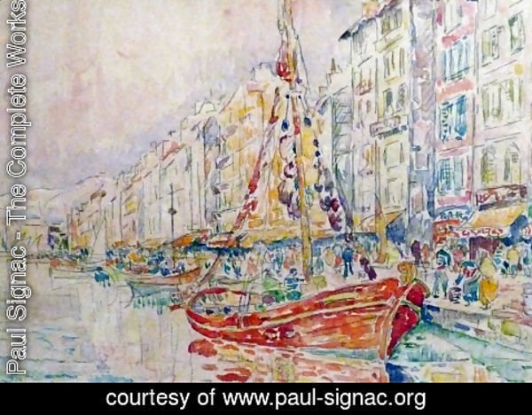 Paul Signac - An Old port of Marseille