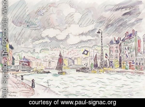 Paul Signac - Le Havre with rain clouds