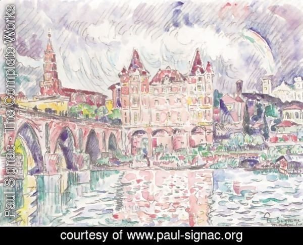 Paul Signac - The Look at Montauban in rain