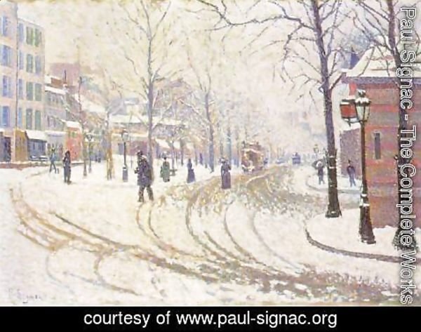 Paul Signac - Le Boulevard De Clichy La Neige